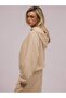 Oversize Fit Hooded Women's Sweatshirt 100% Cotton and 3 Threads - 2