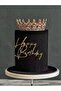 3pcs Gold 3pcs Happy Birthday Cake Topper, Birthday Cupcake Topper for Baby Shower Birthday Party Ca - 2