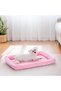 Bolster Dog Bed 22L-Inch Pink Dog Bed or Cat Bed w/Comfortable Bolster - 2