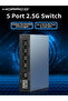 US Adapter 5 Port 2.5GbE Ethernet Switch Unmanaged 2.5Gbps Network Switch 1 Port 10Gb SFP+ Slot Home - 7