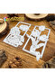Original Beautiful Flowers and Leaves Tulips Monstera Deliciosa Square Fram Metal Cutting Dies Sc... - 4