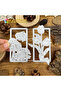 Original Beautiful Flowers and Leaves Tulips Monstera Deliciosa Square Fram Metal Cutting Dies Sc... - 5