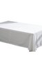 as picture 1Pc White Tablecloth Hotel Banquet Wedding Party Pure Color Rectangle Glossy Tablecloth D - 7