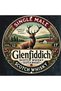 Round 20X20CM 2D Flat, Glenfiddich Scotch Whisky Vintage Metal Wall Art Plaque - 8x8 Inch Aluminum T - 5