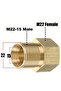 High pressure cleaning machine hose adapter M22-15mm male to M22 female brass socket connector 45... - 8