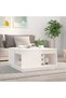 Coffee table, white, 60x61x32.5 cm, solid pine wood