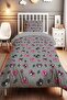 Gray Background Kuromi Patterned Single Baby Kids Duvet Cover Set