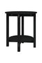 Coffee table, black, Ø 55x60 cm, solid pine wood - 2