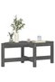 Coffee table, gray, 87x48x35 cm, solid pine wood - 4