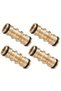 4-Pack Brass Double Male Hose Connectors - Heavy Duty Garden Pipe Fittings for Irrigation & Water... - 8