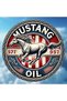 Round 20X20CM [Vintage Metal Sign] Vintage 8-Inch Round Metal Sign - "MUSTANG 577° 957° OIL" with Ru - 6