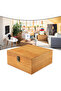 S14.5x14.5x10cm Case Wooden Storage Box Household Box Burr-Free Solid Craft Handmade Large Capacity - 4