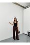 New Season Comfortable Fit Linen Pants with Tubular Waist and Elastic Back - 3