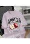 Unisex Men/Women Apples Colorful Custom Printed Oversize Cotton Crew Neck T-Shirt