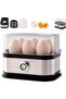 Electric Egg Boiler,6 Egg Capacity Electric Egg Cooker for Boiled Eggs Auto Shut Off 200Watt