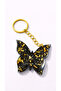 Butterfly Keychain - Bag Charm (Black Gold)