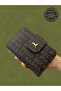 Caramel Brown Leather Women's Wallet with Gold Detail