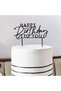 Black 'Happy Birthday To You' Acrylic Cake Topper - 2