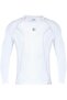 COMPRSSN Full Sleeve Compression Top, Large, White, stretch performance fabric.