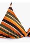 Glitter Striped Triangle Bikini Top - 3