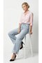 Women's 100% Cotton Scissor-Adjustable Length Wide Leg Baggy Jeans - 4