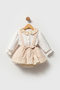 Mini Pöti̇kare Zarafeti̇ Baby Girl Romper Double Set