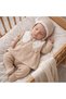 5 Piece Cotton Scalloped Waffle Fabric Newborn Baby Girl Hospital Discharge Bodysuit Set 0-3 Months Boxed - 5