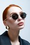 Flopa Premium Women's / Girls' Round Black Clear Glass Sunglasses - 4