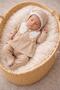 5 Piece Cotton Scalloped Waffle Fabric Newborn Baby Girl Hospital Discharge Bodysuit Set 0-3 Months Boxed - 4