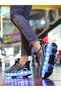 Kids Four Wheel Roller Shoes Rechargeable LED Light Sneaker Skate Heelys Shoes Black - 8