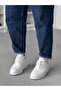 White Faux Leather Sports Shoes G-