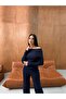 Boat Neck Button Detailed Knitwear Set - 3