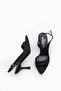 Celeste Serena Women's Open Back Thin Heeled Shoes 00121914 Black Nubuck - 4