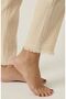 Ecru 100% Cotton Muslin Trousers - Elastic Waist, Lace-Up, Narrow Leg, Anti-Sweat Summer Women's Trousers - 7