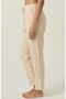 Ecru 100% Cotton Muslin Trousers - Elastic Waist, Lace-Up, Narrow Leg, Anti-Sweat Summer Women's Trousers - 5