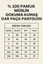 Black 100% Cotton Muslin Fabric Ankle-Length Women's Trousers - Elastic Waist, Lace-Up, Narrow Leg, Anti-Sweat - 2