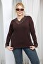 Plus Size V-Neck Lace Detail Blouse - 3