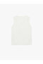 Asymmetrical Collar Sleeveless Blouse with Metal Accessories - 2