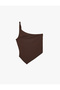 Women'S Brown Sleeveless Blouse