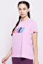 Comfort Fit Text Print Active T-shirt in Lilac - 2