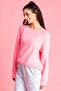 Chic Basic Sweatshirt in Bubblegum Pink - Fleece - 2