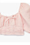 Girl'S Pink Stripe Striped Crop Blouse - 3