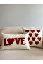Panch 2 Li Set Heart-Shaped Model Cushion Handmade Handcrafted 100% 43X43 cm (30X50)Cm