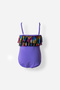 Ruffled strap swimsuit for girls 5233 - 2