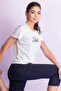 Comfort Fit Active Text Print T-shirt in White - 2