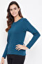 Chic Basic Sleep Top in Dark Blue - Cotton - 3