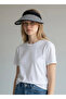 Black Houndstooth Patterned Visor Adjustable Visor Hat - 4