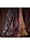 Soft Vintage Pattern Black Burgundy Shawl – Non-Slip Texture – Summer/Winter – 75X185 - 4