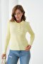 Women's Shirt Collar Buttoned Ribbed Slim Knit Sweater - 8