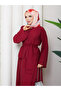 Women's Hijab Two-Piece Set – Modern Set with Belted Top & Long Skirt - 5